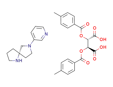 Molecular Structure of 1174118-94-5 ((S)-7-(3-pyridinyl)-1,7-diazaspiro[4.4]nonane mono-(+)-di-O,O'-p-toluoyl-D-tartrate)