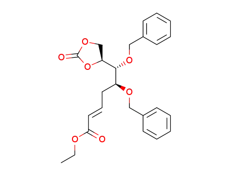 (E)-(5S,6R)-5,6-Bis-benzyloxy-6-((S)-2-oxo-[1,3]dioxolan-4-yl)-hex-2-enoic acid ethyl ester
