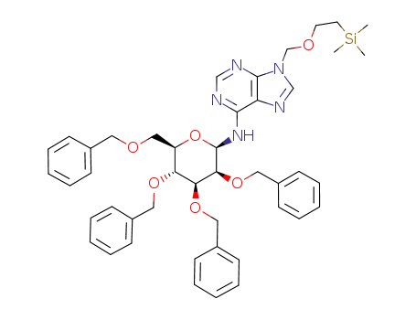 6-(2,3,4,6-tetra-O-benzyl-β-D-mannopyranosylamino)-9-(2-(trimethylsilyl)-ethoxymethyl)-purine
