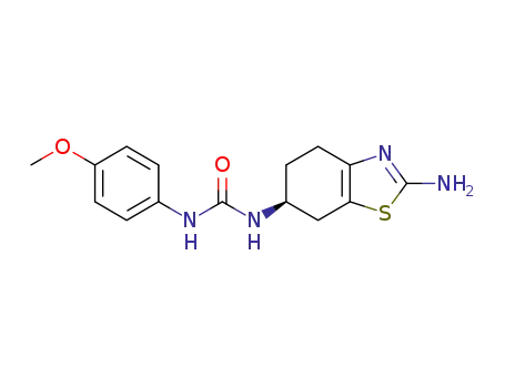 Molecular Structure of 1251861-15-0 (1-((S)-2-amino-4,5,6,7-tetrahydrobenzo[d]thiazol-6-yl)-3-(4-methoxyphenyl)urea)