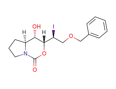 (3R,4S,4aS)-3-((S)-2-(benzyloxy)-1-iodoethyl)-4-hydroxyhexahydro-1H-pyrrolo[1,2-c][1,3]oxazin-1-one