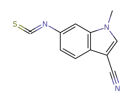 Molecular Structure of 625116-27-0 (6-isothiocyanato-1-methyl-1<i>H</i>-indole-3-carbonitrile)