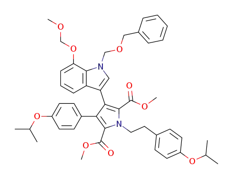 dimethyl 4-[1-benzyloxymethyl-7-methoxymethoxyindol-3-yl]-3-(4-isopropoxyphenyl)-1-[2-(4-isopropoxyphenyl)ethyl]pyrrole-2,5-dicarboxylate