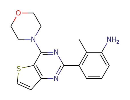 2-methyl-3-(4-morpholin-4-yl-thieno[3,2-d]pyrimidin-2-yl)phenylamine