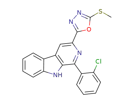 1-(2-chlorophenyl)-3-(2-methylthio-1,3,4-oxadiazol-5-yl) β-carboline