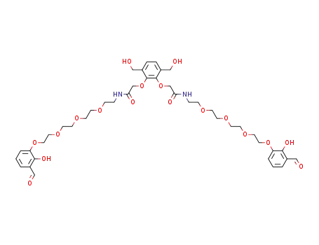 2,3-bis[[N-[11-(2-hydroxy-3-formylphenoxy)-3,6,9-trioxaundecyl]carbamoyl]methoxy]-1,4-bis(hydroxymethyl)benzene