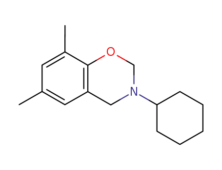 Molecular Structure of 174522-69-1 (3,4-dihydro-3-cyclohexyl-6,8-dimethyl-2H-1,3-benzoxazine)