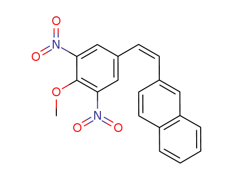 Molecular Structure of 845624-93-3 (Naphthalene, 2-[(1Z)-2-(4-methoxy-3,5-dinitrophenyl)ethenyl]-)