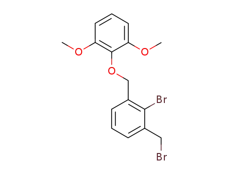Molecular Structure of 1043870-73-0 (2-bromo-3-(bromomethyl)-1-(2,6-dimethoxyphenoxymethyl)benzene)