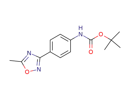 [4-(5-methyl-[1,2,4]oxadiazol-3-yl)-phenyl]-carbamic acid <i>tert</i>-butyl ester
