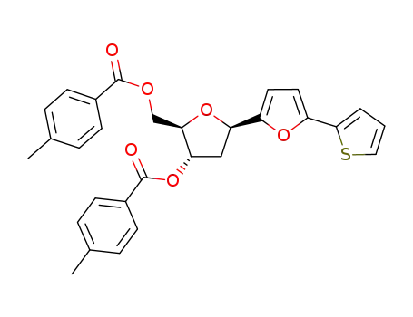 1β-[5-(thiophen-2-yl)furan-2-yl]-1,2-dideoxy-3,5-di-O-p-toluoyl-D-ribofuranose