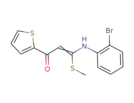 3-(2-bromoanilino)-3-(methylthio)-1-(thiophen-2-yl)prop-2-en-1-one
