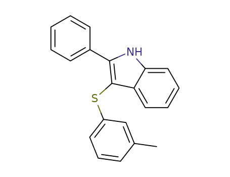Molecular Structure of 1100585-20-3 (3-[(3-methylphenyl)sulfanyl]-2-phenylindole)