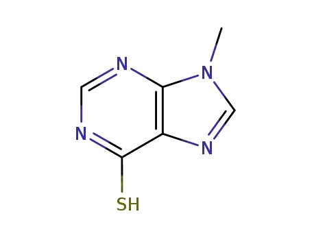 Molecular Structure of 1006-20-8 (9-METHYL-6-THIOPURINE)