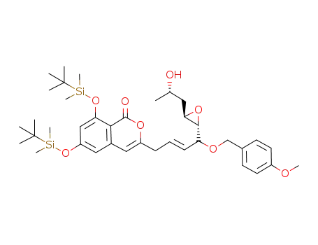 6,8-Bis-(tert-butyl-dimethyl-silanyloxy)-3-[(E)-4-[(2S,3R)-3-((S)-2-hydroxy-propyl)-oxiranyl]-4-(4-methoxy-benzyloxy)-but-2-enyl]-isochromen-1-one