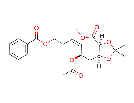 methyl (2S,3S,5R,6Z)-5-acetoxy-9-benzoyloxy-2,3-isopropylidenedioxy-6-nonenoate