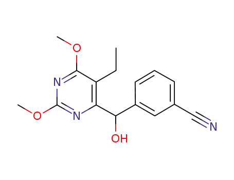3-[(5-ethyl-2,6-dimethoxypyrimidin-4-yl)(hydroxy)methyl]benzonitrile