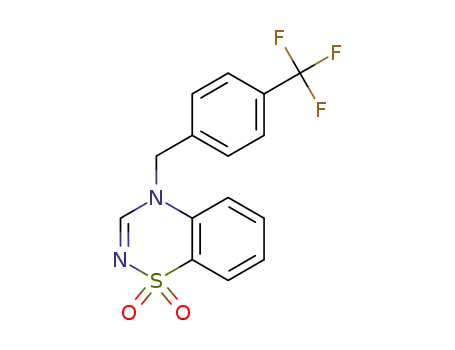 Molecular Structure of 1256768-90-7 (4-[4-(trifluoromethyl)benzyl]-4H-1,2,4-benzothiadiazine 1,1-dioxide)