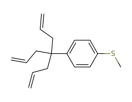 Molecular Structure of 289699-82-7 (1-(1,1-diallyl-but-3-enyl)-4-methylsulfanyl-benzene)