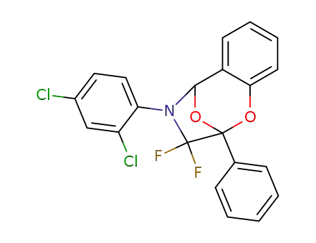 Molecular Structure of 479354-40-0 (2,5-Epoxy-1,4-benzoxazepine,
4-(2,4-dichlorophenyl)-3,3-difluoro-2,3,4,5-tetrahydro-2-phenyl-)