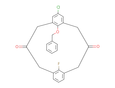 9-benzyloxy-6-chloro-18-fluoro[3.3]metacyclophane-2,11-dione