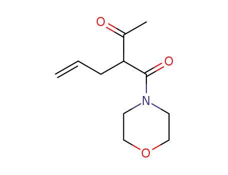 Molecular Structure of 4383-70-4 (Morpholine, 4-(2-acetyl-1-oxo-4-pentenyl)-)