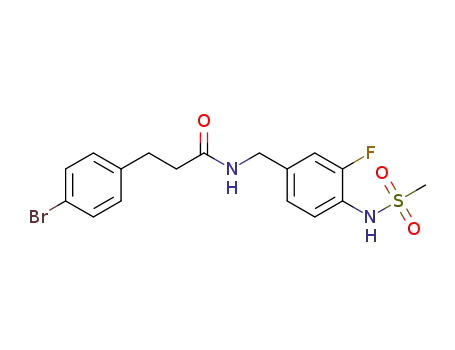 3-(4-bromophenyl)-N-(3-fluoro-4-(methylsulfonamido)benzyl)propanamide