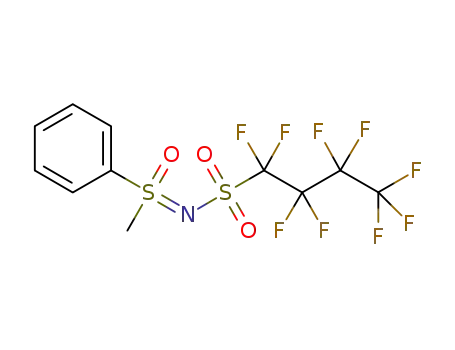 Molecular Structure of 1158910-94-1 (N-(nonafluorobutanesulfonyl) methyl phenyl sulfoximine)
