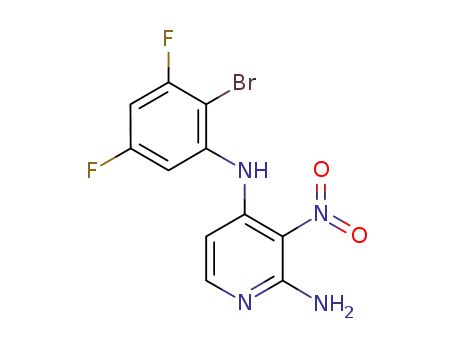 N<sub>4</sub>-(2-bromo-3,5-difluorophenyl)-l3-nitropyridine-2,4-diamine