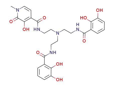 Molecular Structure of 827603-01-0 (4-Pyridinecarboxamide,
N-[2-[bis[2-[(2,3-dihydroxybenzoyl)amino]ethyl]amino]ethyl]-1,2-dihydro-
3-hydroxy-1-methyl-2-oxo-)