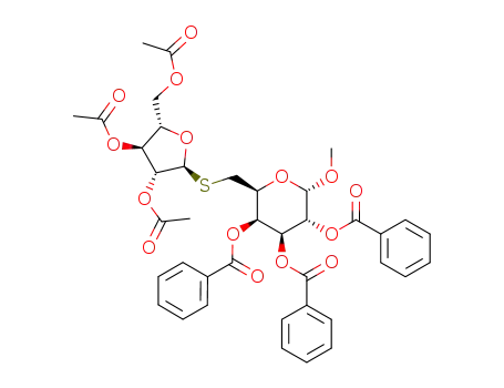 methyl 2,3,4-tri-O-benzoyl-6-S-(2,3,5-tri-O-acetyl-α-L-arabinofuranosyl)-6-thio-α-D-galactoyranoside