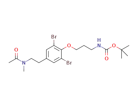 tert-butyl 3-(2,6-dibromo-4-(2-(N-methylacetamido)ethyl)phenoxy)propylcarbamate