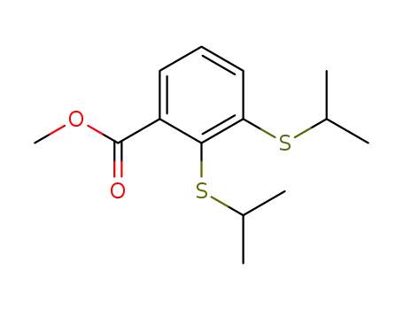 Molecular Structure of 547765-68-4 (2,3-bis-isopropylsulfanyl-benzoic acid methyl ester)