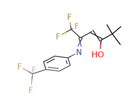 (p-C<sub>6</sub>H<sub>4</sub>CF<sub>3</sub>)NC(trifluoromethyl)CHC(tert-butyl)OH