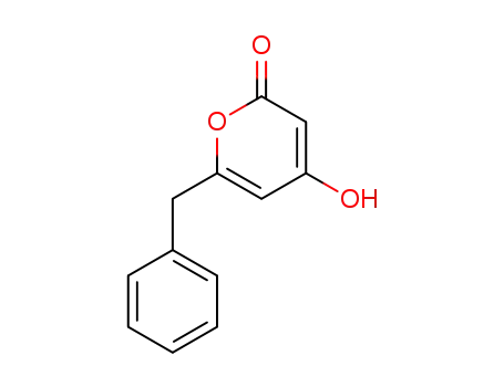 Molecular Structure of 50607-34-6 (2H-Pyran-2-one, 4-hydroxy-6-(phenylmethyl)-)