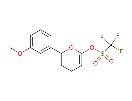 trifluoro-methanesulfonic acid 6-(3-methoxy-phenyl)-5,6-dihydro-4<i>H</i>-pyran-2-yl ester