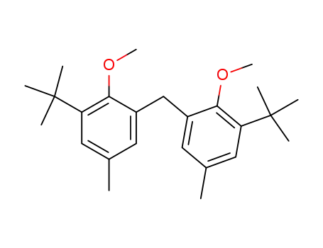 Molecular Structure of 54519-39-0 (Benzene, 1,1'-methylenebis[3-(1,1-dimethylethyl)-2-methoxy-5-methyl-)