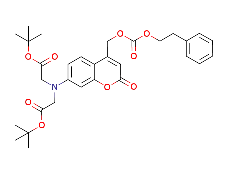 {7-[bis(tert-butoxycarbonylmethyl)amino]coumarin-4-yl}methyl 2-phenylethyl carbonate