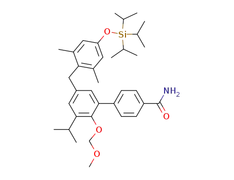 5'-[2,6-dimethyl-4-(triisopropylsilanyloxy)benzyl]-3'-isopropyl-2'-methoxymethoxybiphenyl-4-carboxylic acid amide
