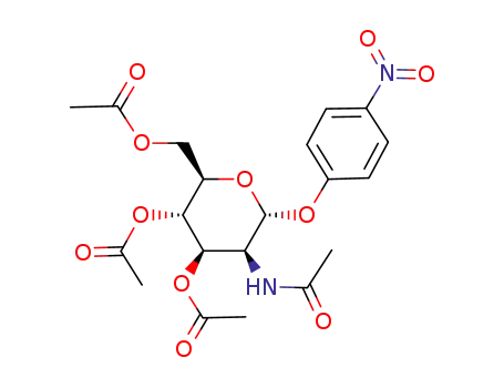 Molecular Structure of 13089-23-1 (4-Nitrophenyl2-acetamido-3,4,6-tri-O-acetyl-2-deoxy-a-D-glucopyranoside)