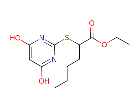 Molecular Structure of 916482-23-0 (ethyl 2-((4,6-dihydroxypyrimidin-2-yl)thio)hexanoate)