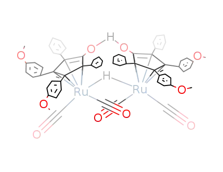 {2,5-(C6H5)2-3,4-(4-MeOC6H4)2C4CO}2H(μ-H)(CO)4Ru2