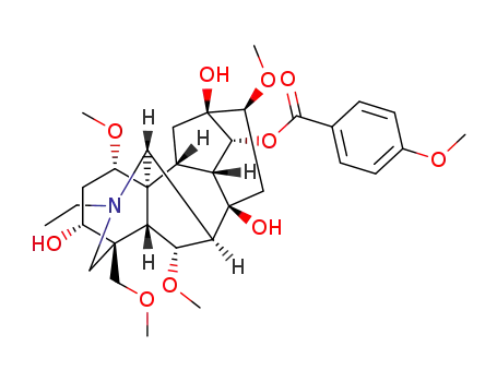 Molecular Structure of 93460-55-0 (8-deacetyl-yunaconitine)