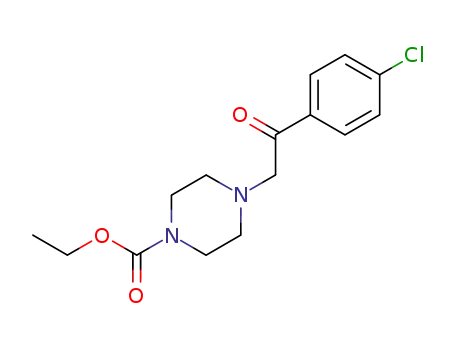 1-Piperazinecarboxylic acid, 4-[2-(4-chlorophenyl)-2-oxoethyl]-, ethyl
ester