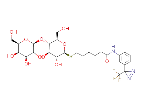 6-(β-D-galactopyranosyl-(1->4)-β-D-glucopyranosylsulfanyl)hexanoic acid [3-(3-fluoromethyl-3H-diazirin-3-yl)phenyl]amide