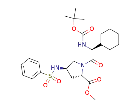 methyl (2S,4R)-1-[(2S)-2-cyclohexyl-2-[[(1,1-dimethylethoxy)carbonyl]amino]-1-oxoethyl]-4-[(phenylsulfonyl)amino]-2-pyrrolidinecarboxylate