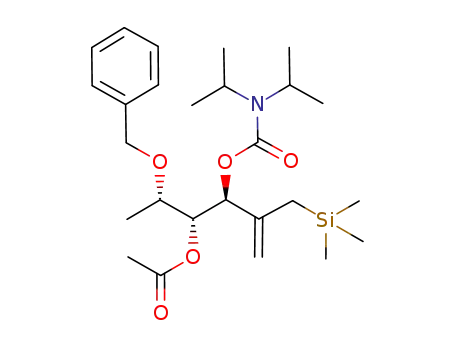 4-acetoxy-5-(benzyloxy)-2-((trimethylsilyl)methyl)hex-1-en-3-yl diisopropylcarbamate