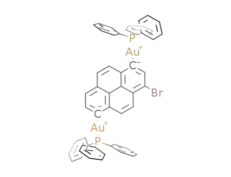 1,6-bis[Au(PPh<sub>3</sub>)]-3-bromopyrene