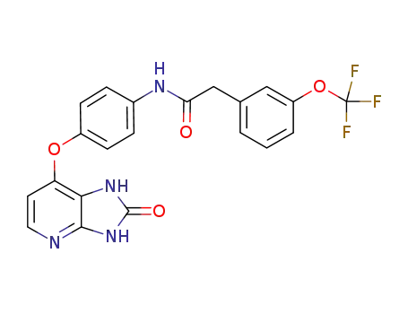 N-(4-(2-oxo-2,3-dihydro-1H-imidazo[4,5-b]pyridin-7-yloxy)phenyl)-2-(3-trifluoromethoxyphenyl)acetamide