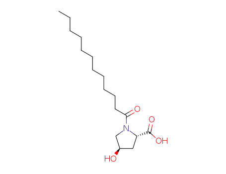 Molecular Structure of 135777-18-3 (N-Dodecanoyl-4-hydroxy-L-proline)
